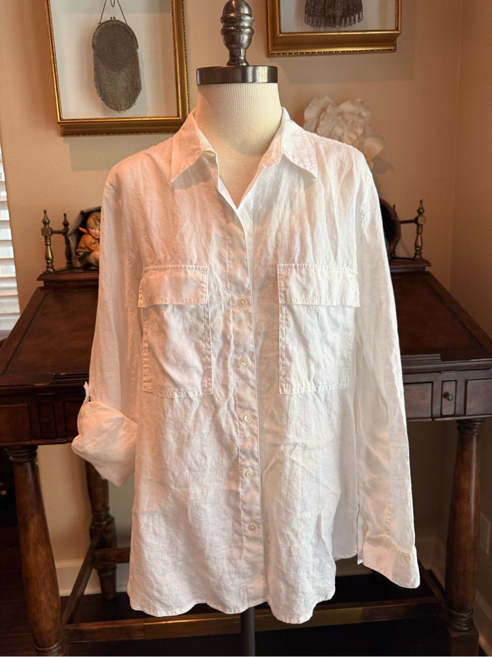 Aritzia Linen Cotton Button Down Shirt